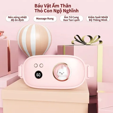 Đai Chườm Ấm Vùng Bụng Graphene Sưởi Ấm USB | Đai Nhiệt Chườm Ấm Tiện Lợi, Có Thể Sạc Lại