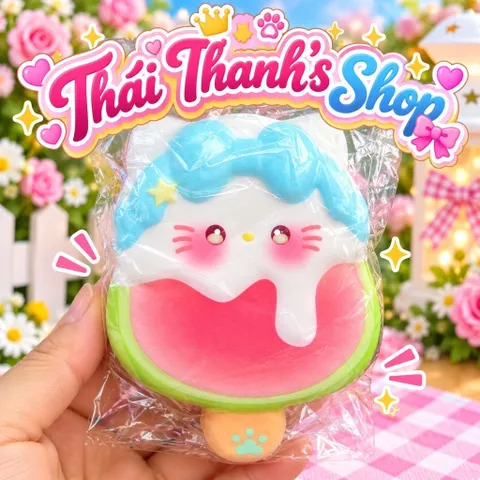 Squishy Bóp Mềm siêu tăng chậm Hello Kitty