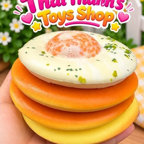 Squishy Bóp Siêu Mềm Siêu Tăng chậm-Bánh Mì 5 lớp  Bơ Sữa Trứng