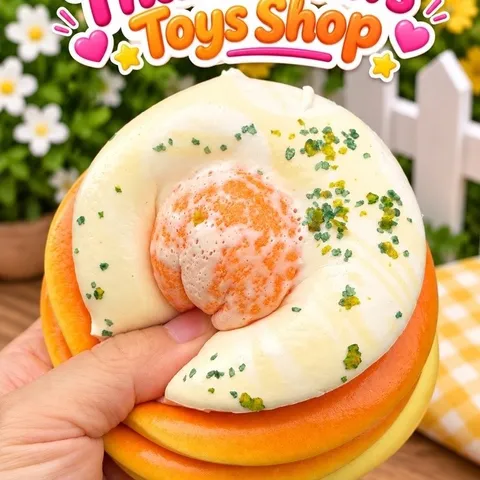 Squishy Bóp Siêu Mềm Siêu Tăng chậm-Bánh Mì 5 lớp  Bơ Sữa Trứng