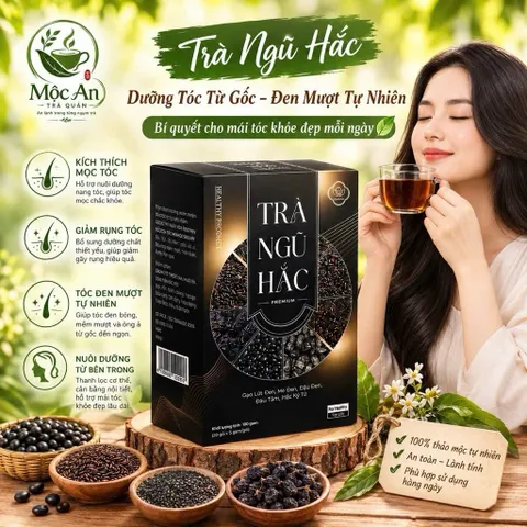 combo 4 Trà Ngũ Hắc Premium - Trà Túi Lọc Gạo Lứt Đen Mè Đen Đậu Đen Dâu Tằm Hắc Kỷ Tử 100g 854083