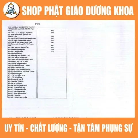 TN36 - Thẻ Nhớ Micro 8G Chép Sẵn 502 Bài Nhạc, Cải Lương, Tuyển Tập Nhạc Phật Giáo Hay Nhất 2025