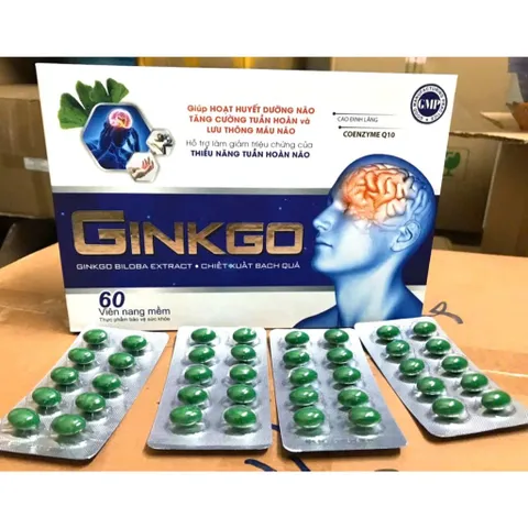 Ginko Cải thiện trí nhớ chứng mất ngủ hoạt huyết dưỡng não đau đầu chóng mặt tăng cường lưu thông máu viên