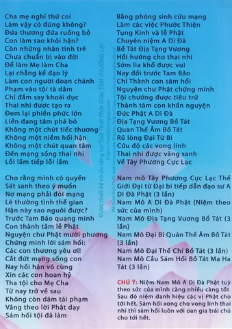 TO500 - COMBO 100 TỜ KINH A4 ĐỌC  NGHI THỨC SÁM HỐI VONG LINH THAI NHI 2 MẶT