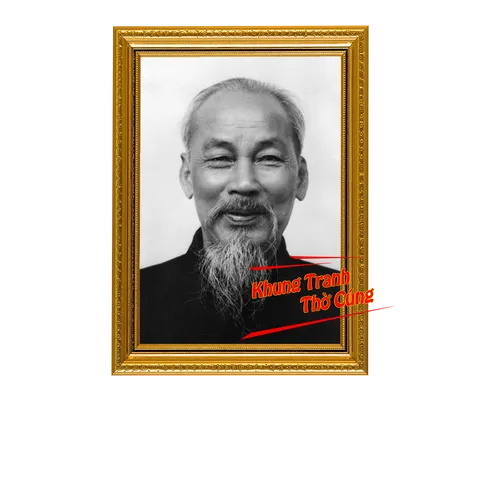Tranh ảnh thờ Chủ tịch Hồ Chí Minh, Bác Hồ bền màu + Khung ảnh sáng đẹp kích thước khổ A3, A4, A5