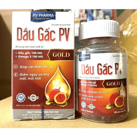 VIÊN DẦU GẤC PV SÁNG MẮT - ĐẸP DA chống lão hóa