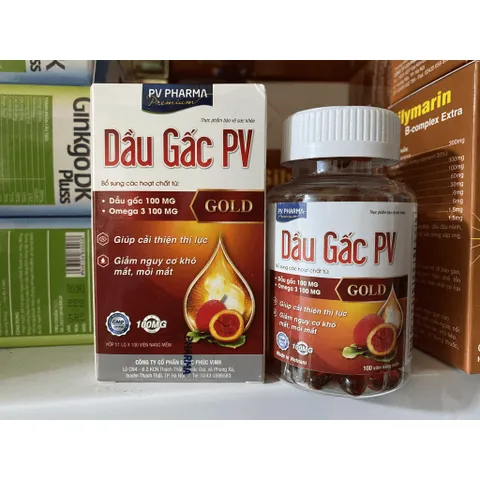 VIÊN DẦU GẤC PV SÁNG MẮT - ĐẸP DA chống lão hóa