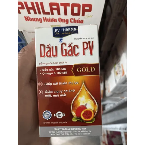 VIÊN DẦU GẤC PV SÁNG MẮT - ĐẸP DA chống lão hóa