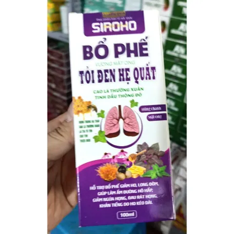 Siroho Bổ Phế Vương Mật ong Tỏi đen Hẹ Quất Cao lá thường xuân Tinh dầu thông đỏ giảm viêm họng, giảm đờm
