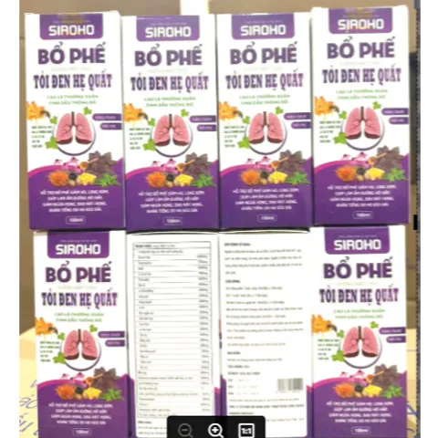 Siroho Bổ Phế Vương Mật ong Tỏi đen Hẹ Quất Cao lá thường xuân Tinh dầu thông đỏ giảm viêm họng, giảm đờm