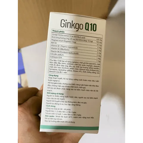 Ginkgo Q10 Cải thiện trí nhớ và chứng mất ngủ hoạt huyết dương não, đau đầu chóng mặt, ngủ k ngon giấc, trí nhớ kém