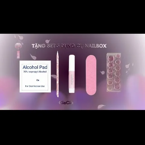 Nailbox Đen Mắt Mèo Đính Charm Ngôi Sao Cá Tính [Cie-30]