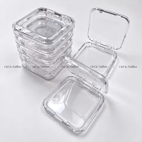 Set 50 Hộp đựng Nailbox trong suốt, Hộp Acrylic đựng trang sức