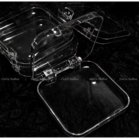 Set 50 Hộp đựng Nailbox trong suốt, Hộp Acrylic đựng trang sức