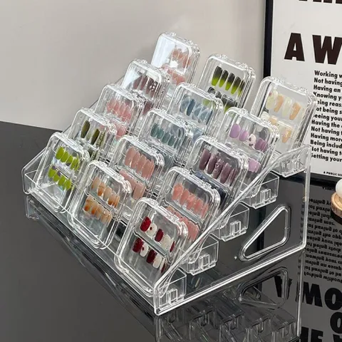 Set 50 Hộp đựng Nailbox trong suốt, Hộp Acrylic đựng trang sức