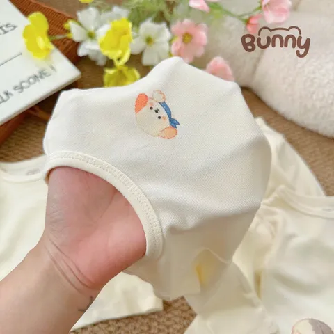 Bộ quần áo dài tay Cún con tinh nghịch Bunny Pastel