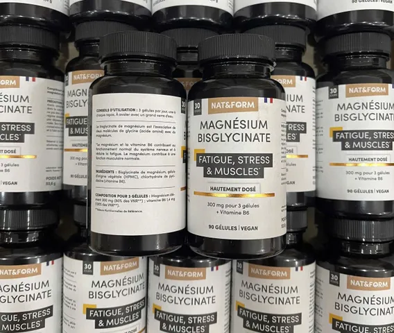 Viên uống Nat&Form Magnésium Bisglycinate |90 viên| Giảm tải stress/Cải thiện chất lượng giấc ngủ & Phục hồi thể lực [S/P Chuẩn Pháp không tem]