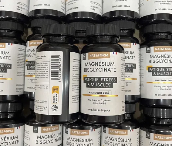Viên uống Nat&Form Magnésium Bisglycinate |90 viên| Giảm tải stress/Cải thiện chất lượng giấc ngủ & Phục hồi thể lực [S/P Chuẩn Pháp không tem]