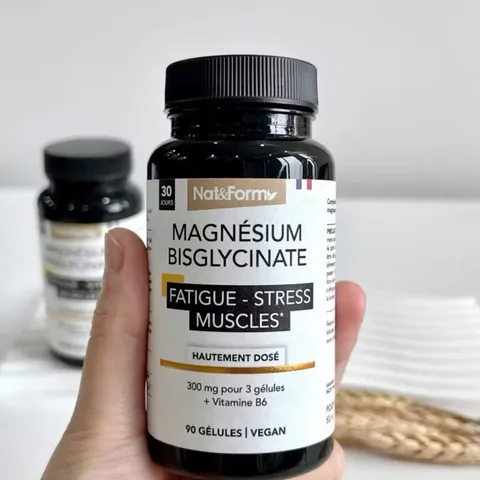Viên uống Nat&Form Magnésium Bisglycinate |90 viên| Giảm tải stress/Cải thiện chất lượng giấc ngủ & Phục hồi thể lực [S/P Chuẩn Pháp không tem]
