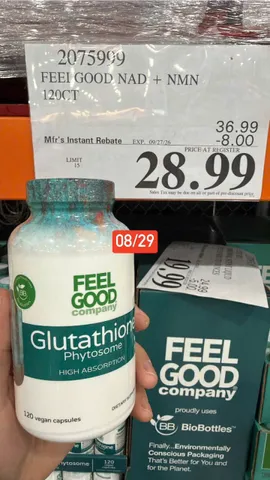 Viên uống Feel Good Glutathione Phytosome High Absorption |120 viên| Kích hoạt & Nâng cao hoạt động của tế bào miễn dịch - Đảo ngược sắc tố & Trẻ hoá da từ gốc [SP Chuẩn Mỹ không tem]