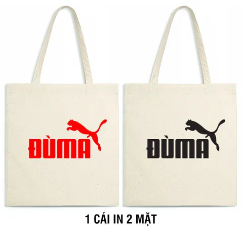 Túi vải bố tote Canvas in logo vui nhộn hài hước quà tặng sáng tạo độc lạ