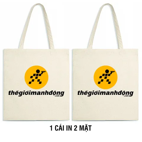 Túi vải bố tote Canvas in logo vui nhộn hài hước quà tặng sáng tạo độc lạ