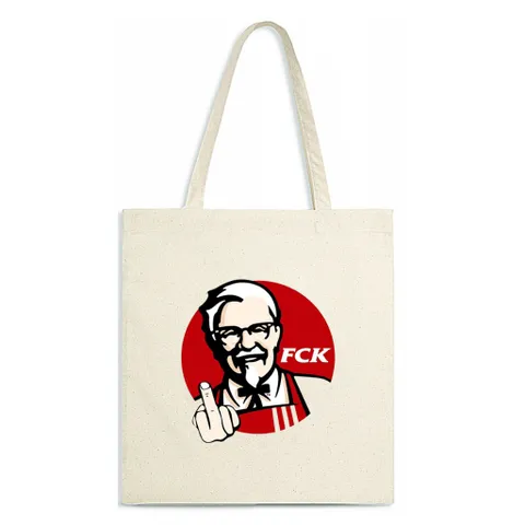 Túi vải bố tote Canvas in logo vui nhộn hài hước quà tặng sáng tạo độc lạ