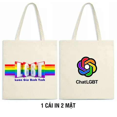 Túi vải bố tote Canvas in logo vui nhộn hài hước quà tặng sáng tạo độc lạ