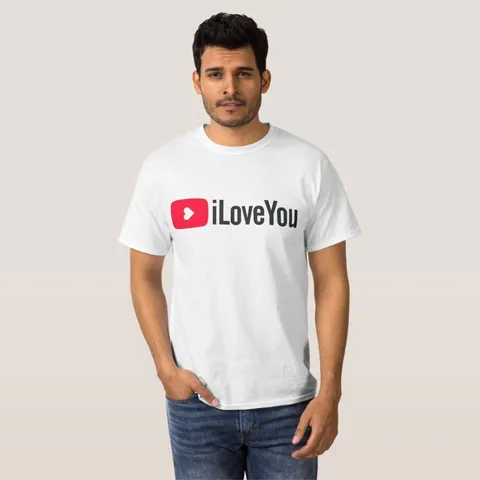 Áo thun YouTube thiết kế in logo biến tấu sáng tạo độc đáo, quà tặng áo cặp tình yêu