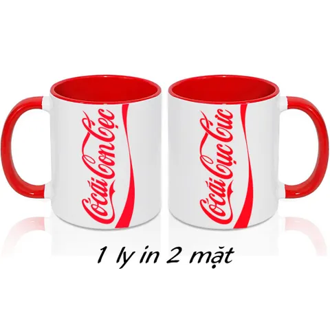 Cốc sứ ly sứ in logo Coca-Cola hài hước vui nhộn làm quà tặng để troll trêu chọc bạn bè
