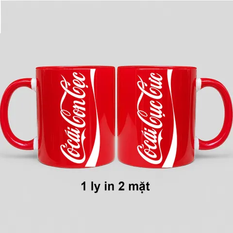 Cốc sứ ly sứ in logo Coca-Cola hài hước vui nhộn làm quà tặng để troll trêu chọc bạn bè
