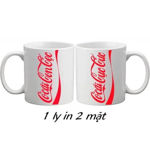 Cốc sứ ly sứ in logo Coca-Cola hài hước vui nhộn làm quà tặng để troll trêu chọc bạn bè