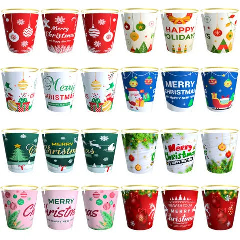 Quà tặng lưu niệm Giáng Sinh-Noel ly uống rượu thủy tinh 50ml (1cái)