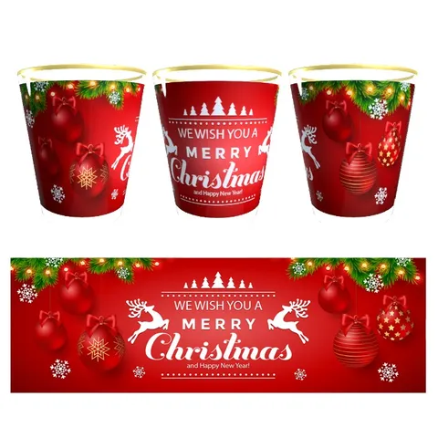 Quà tặng lưu niệm Giáng Sinh-Noel ly uống rượu thủy tinh 50ml (1cái)