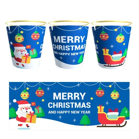 Quà tặng lưu niệm Giáng Sinh-Noel ly uống rượu thủy tinh 50ml (1cái)