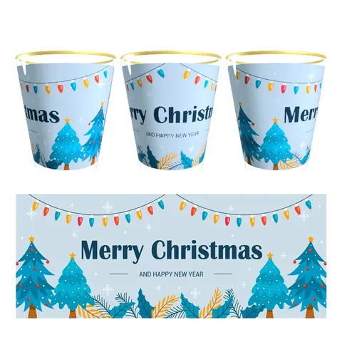 Quà tặng lưu niệm Giáng Sinh-Noel ly uống rượu thủy tinh 50ml (1cái)