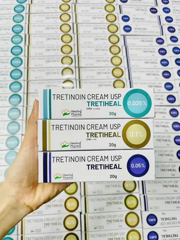 Kem Tretiheal 0.025% 0.05% 0.1% - Hỗ Trợ Mờ Thâm, Ngừa Mụn, Sáng Da, Cải Thiện Kết Cấu Da 20g