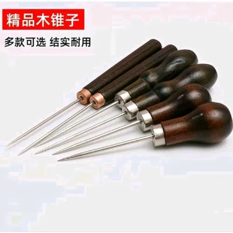 dùi kim thép dụng cụ  độ trục  buộc thẻo cán gỗ độ dù đầu cần