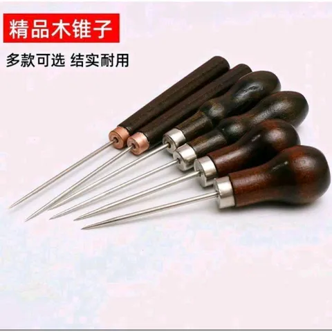 dùi kim thép dụng cụ  độ trục  buộc thẻo cán gỗ độ dù đầu cần