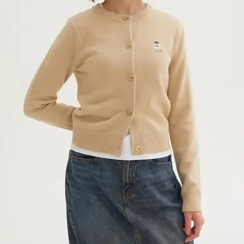 (Chính Hãng) Áo khoác cardigan len gấu nữ hãng SPAO newtag