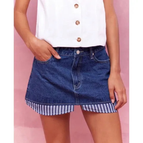 (Auth) Chân váy bò,denim nữ hãng Missguided uk newtag