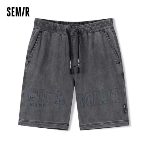 (Chính Hãng) Quần short jeans,đùi bò cạp chun nam hãng Semir newtag