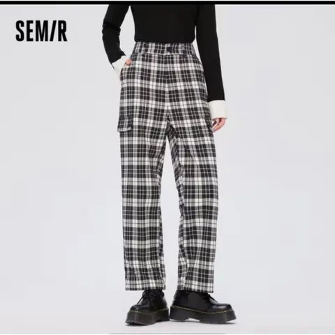(Chính Hãng) Quần ống đứng chất dạ nữ hãng Semir newtag