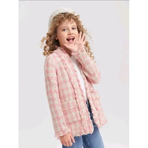 (Sale) Áo khoác dạ tweed size 11-12 tuổi hãng She In