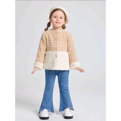 (Sale) Áo khoác dạ lông bé gái hãng She In