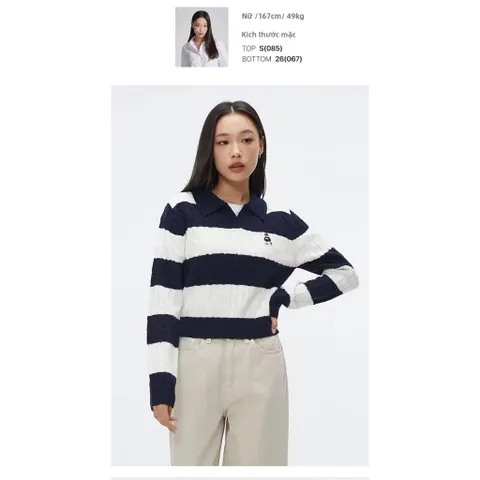 (Chính Hãng) Áo polo len gấu nữ hãng SPAO newtag