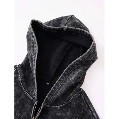 (Sale) Áo khoác nỉ wash unisex thể thao