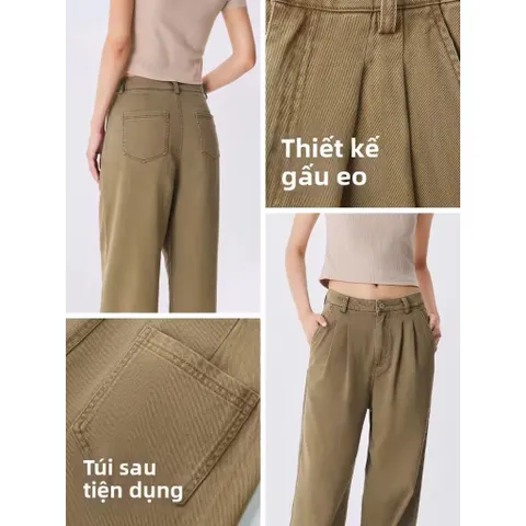 (Chính Hãng) Quần jeans nữ ống rộng hãng Semir