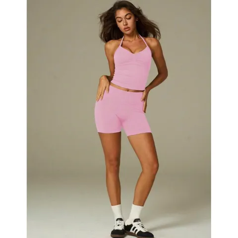 (Chính Hãng) Set bộ áo yếm bra,quần legging đùi nữ tập thể thao,gym,yoga hãng UONNOU