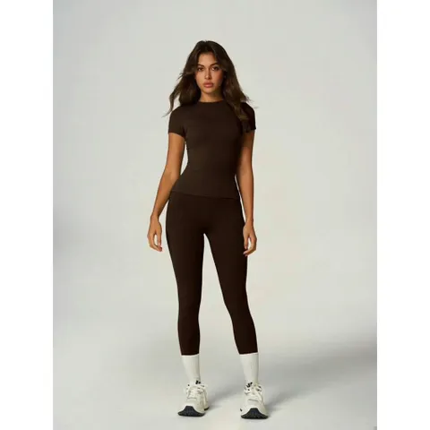 (Chính Hãng) Set bộ áo thun nữ,quần legging tập yoga,gym,tập thể thao hãng UONNOU